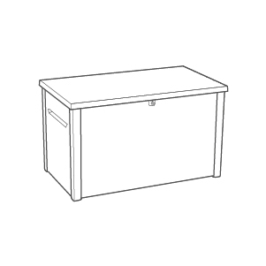 Java XXL 870L Storage Box - Grey